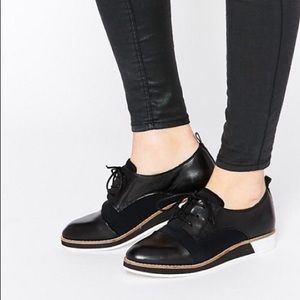Aldo Kerrobert Black Leather & Neoprene Flat